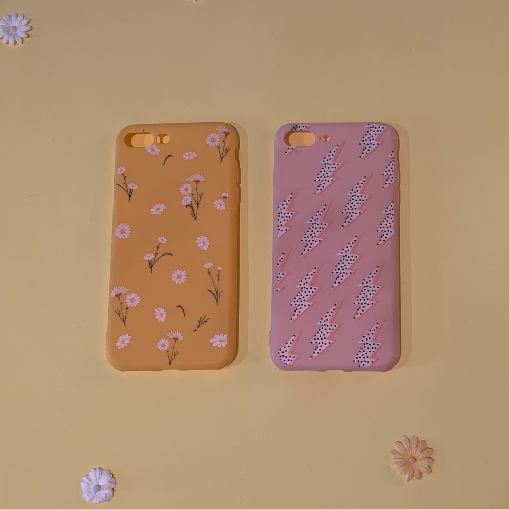 iPhone 7/8 Plus Flower and Lightning Bolt Cases